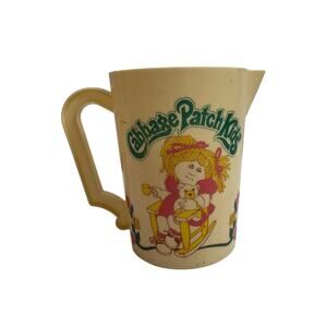 Vintage CABBAGE PATCH KIDS Doll Tea Set Plastic Pitcher 1984 Ivory Green Pink
